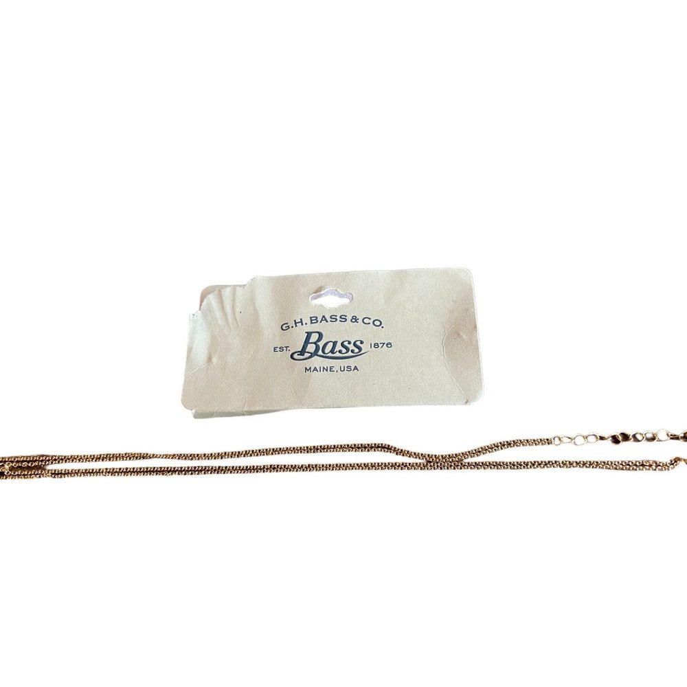 GH Bass Co Necklace Leaf Double Strand Layered Adjustable - Picture 9 of 11